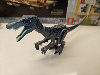 Jurassic World Gray/Blue Baryonyx Custom Lego Dinosaur Figure 75935 - Image 1 of 3