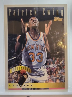 1995-96 Topps - Patrick Ewing #14 Rebounding Leaders New York Knicks Foto 1 de 4