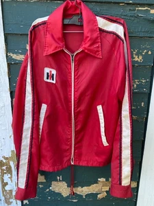 Vintage IH International Harvester Red Swingster Windbreaker Jacket Medium - Picture 1 of 21