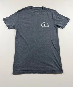 Volcom T-Shirt Mens S Heather Blue Graphic True To This Short Sleeve Tee Logo - Picture 1 of 9