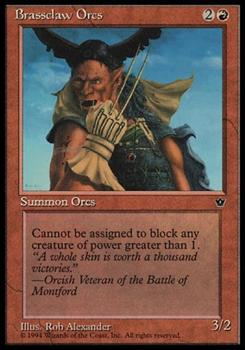 Brassclaw Orcs (Glove) - Fallen Empires #49c MTG Magic The Gathering - Image 1 of 1