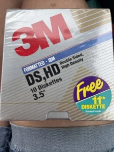 3M 3,5" doppelseitige IBM formatierte Diskette 11er-Pack NEU VERSIEGELT - Bild 1 von 6