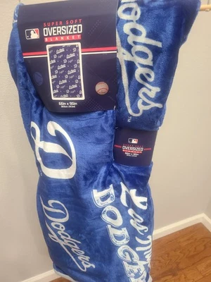 MANTA OVERSIZE LOS ANGELES DODGERS 66 pulgadas x 95 pulgadas PEGASO 100% POLIÉSTER NUEVA CON ETIQUETAS Foto 1 de 4