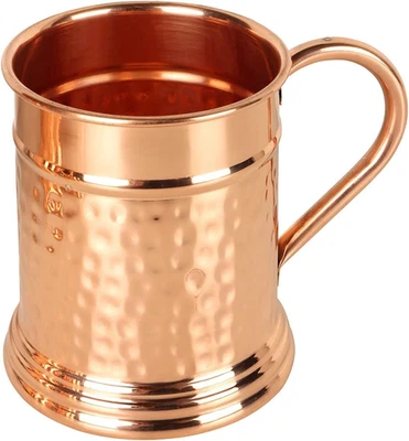 22oz Hammered Moscow Mule Mug – 100% Pure Copper Tankard Cup for Chilled Drinks