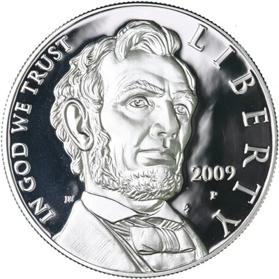 2009-P Proof Abraham Lincoln Proof Comm. Silver Dollar w/Box & COA (NUM9503) - Image 1 of 3