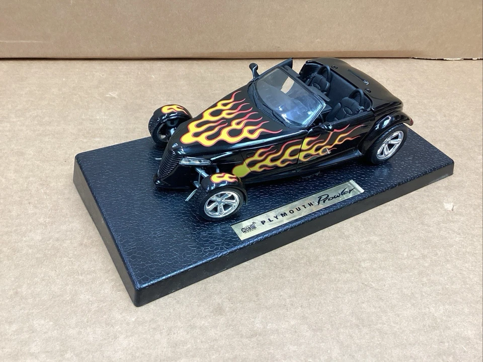 Plymouth Prowler With Flames Anson 1:18 Die Cast - Missing Box - Image 1 of 4