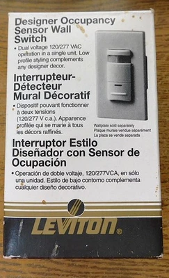 Leviton ODS10-IDW Decora 120/277V Wall Switch Occupancy Sensor - White - CW - Image 1 of 2