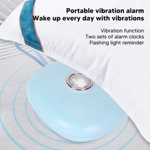 Vibrating Alarm Clock Portable LED Digital Alarm Heavy Sleepers Students - Picture 1 of 12