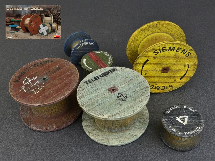 MINIART MIN35583 CABBLE SPOOLS KIT 1:35 Modellino - Immagine 1 di 1
