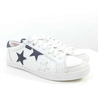 SUPERDRY Sneaker Leder Weiß Sterne Gr. 38 - Imagem 1 de 4