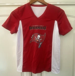 Tampa Bay Buccaneers NFL Flag Reversible Red White Football Jersey Youth Medium - Picture 1 of 15