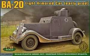 Ace Models 1/48 Soviet World War II BA-20 LIGHT ARMORED CAR (Early Production) - Picture 1 of 4