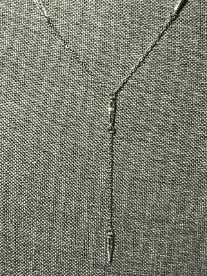 Estate Silver Tone Banana Republic Chain 28” inches Long Clear Stones Y-Link - Image 1 of 4
