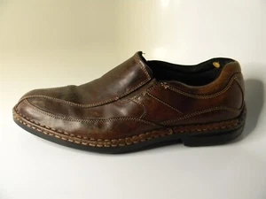 Mens Rockport Brown Slip-On Shoes Loafers Size 12 - Picture 1 of 10