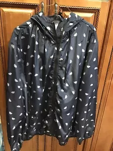 MOSSIMO Womens hooded jacket windbreaker nylon Navy size XLarge all season NWOT - Picture 1 of 15