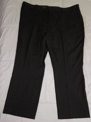 Adolfo 平前黑色正装裤子尺寸 48 x 30 Microtech 全新带标签 89.99 美元 — 第 1/4 张图片