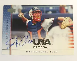 J.P. ARENCIBIA 2005 UPPER DECK USA NATIONAL TEAM #61 SIGNED BASEBALL CARD - Picture 1 of 2