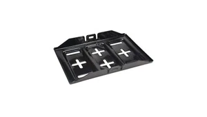 Plateau à piles en métal Uriah 11 pouces x 7-1/2 po Caoutchouc enduit compatible avec BCI Groupe 24 Bat - Photo 1/3