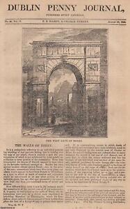 1833, THE WALLS OF DERRY. FEATURED IN A FULL WEEKLY ISSUE OF THE UNCOMMON DUBLIN