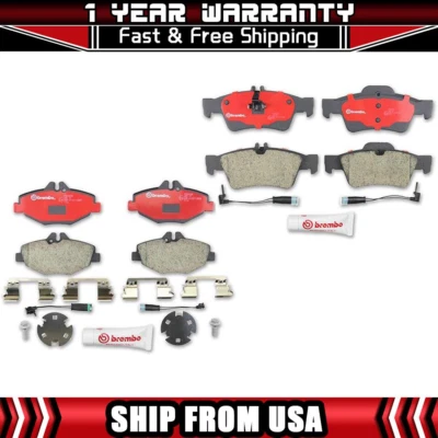 Juego de pastillas de freno delanteras traseras Brembo cerámicas para Mercedes-Benz E350 2006 2007 2008 Foto 1 de 4