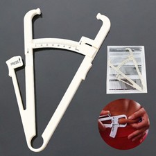 Body Fat Caliper Skinfold Tester Weight Loss Fitness Instruction Chart Measure