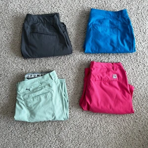 (Lot of 3+1) Puma Cell Golf Pants Men's 38X30 Blue Mint Geen Gray + Pink Shorts - Picture 1 of 24