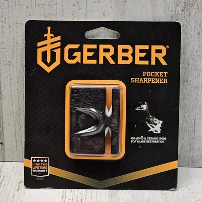 GERBER  MINI POCKET SHARPENER Diamond & Ceramic Rods For Blade Restoration - Image 1 of 2