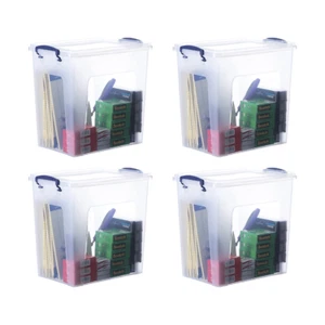 Superio X-Deep Clear Storage Container with Lid and Handles, 20 Quart (4 Pack) - Picture 1 of 8