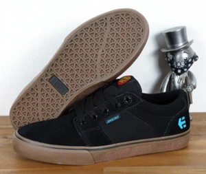 Etnies Skateboard Skate Schuhe Shoes Barge LS Santa Cruz Black Gum Suede 9/42 - Picture 1 of 3