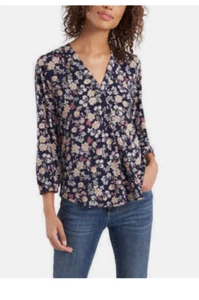 Two by Vince Camuto Ladies' V-Neck Long Sleeve Top(Blue Floral, L) NWT - Picture 1 of 3