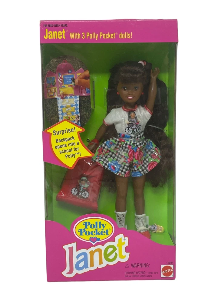 Polly Pocket Janet Barbie Doll 1994 Mattel 12984 NRFB