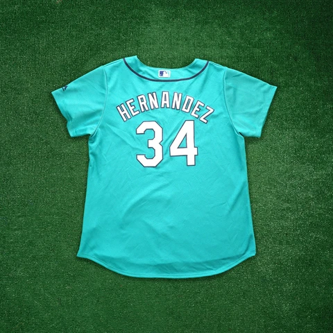 Felix Hernandez Majestic Seattle Mariners Alt.Teal Women's Cool Base Jersey Cover