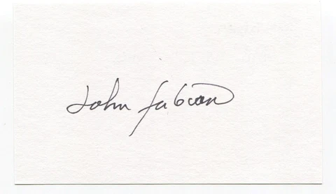 John Fabian Signed 3x5 Index Card Autographed Space NASA Astronaut Cover