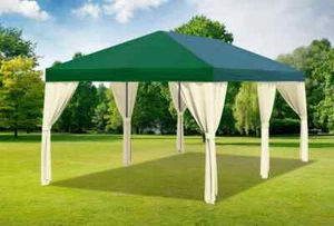 Gartenpavillon 3x6m PVC Grün Partyzelt Wasserdicht Eventzelt Gazebo Festzelt - Bild 1 von 12