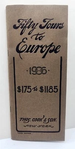 1906 Cooks Fifty Tours to Europe Travel Guide + Related Ephemera Advertising - Foto 1 di 6