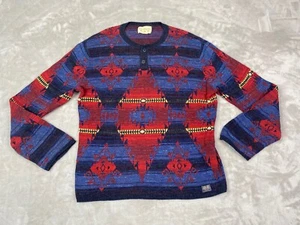 DENIM & SUPPLY Ralph Lauren Sweater L Knit Native Pattern Ortega Long Sleeve - Picture 1 of 7
