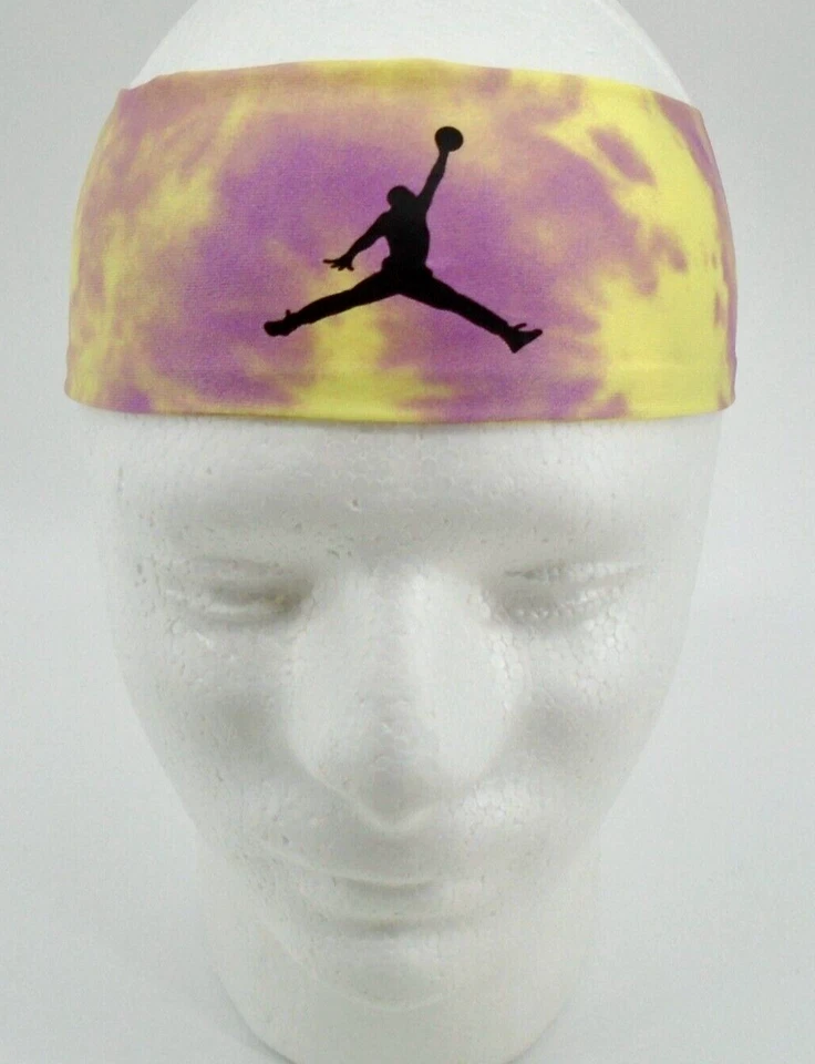 Обруч для волос Nike Jordan Fury для взрослых с принтом лимонный шифоновый/черный/пик фуксия - Изображение 1 из 4