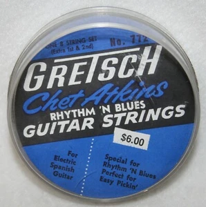 Vintage Gretsch Chet Atkins No. 772 Rhythm 'N Blues Guitar Strings Case Candy - Picture 1 of 3