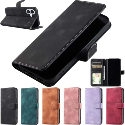 For iPhone 16 Pro Max 15 14 13 12 11 SE 7 8 Wallet Card Stand Leather Case Cover - Image 1 of 4