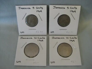 Jamaika 5/10/20/25 Cent 1969 Kursmünzensatz Lot 8 Stück - Stempelglanz - Bild 1 von 6