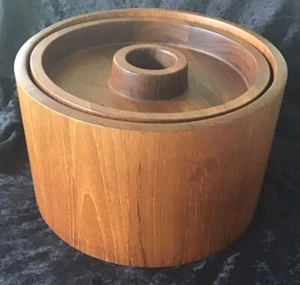 Vintage 1960’s MCM Jens Quistgaard Dansk Designs Teak Ice Bucket - Picture 1 of 7