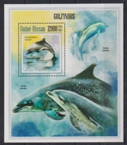G628. Guinea-Bissau - MNH - 2013 - Naturaleza - Vida marina - Delfines - Bl. - Imagen 1 de 1