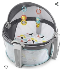 Fisher-Price Baby Portable Bassinet and Play Space On-the-Go Baby Dome, Windmill - Picture 1 of 2