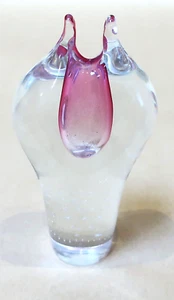 BEAUTIFUL HAND BLOWN RIKARO GLASS VASE CZECH REPUBLIC - Bild 1 von 4