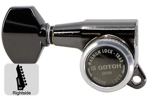 Sintonizadores de bloqueo GOTOH SG381-07-MGT con perillas pequeñas - negro cosmo - 7R - Imagen 1 de 5