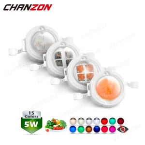 5 Watt High Power Smd Led Chip 5W Warm Natural Cold White Royal Blue Light Bulbs - Picture 1 of 21
