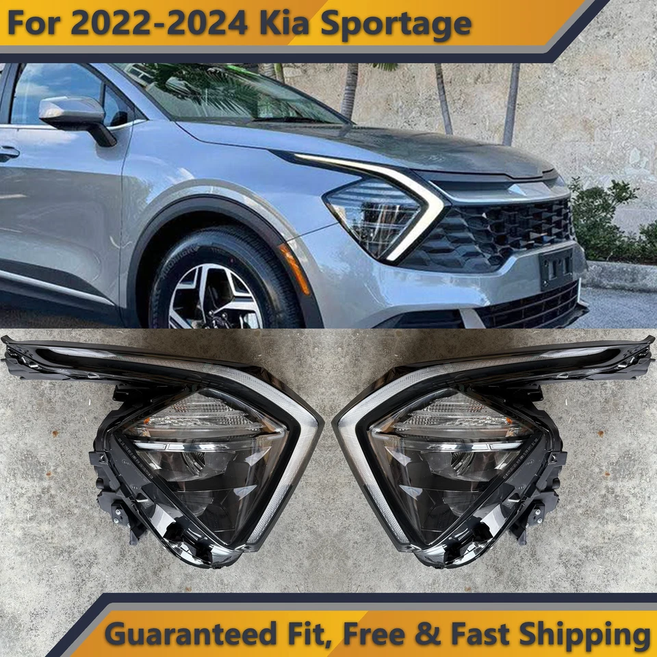 Par de faros LED para Kia Sportage SX EX LX 2022 2024 montaje conductor pasajero Foto 1 de 4