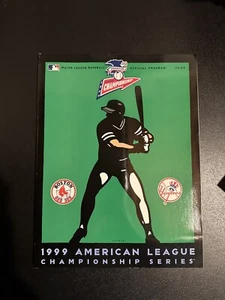 New York Yankees v Boston Red Sox 1999 ALCS Scorecard Program Derek Jeter Ortiz - Picture 1 of 1