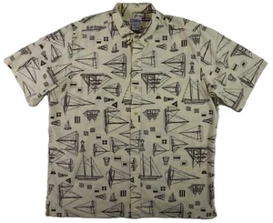 VTG 90s REYN SPOONER US Men’s XXL Sailboat Nautical Hawaiian Button Up Shirt - Picture 1 of 8