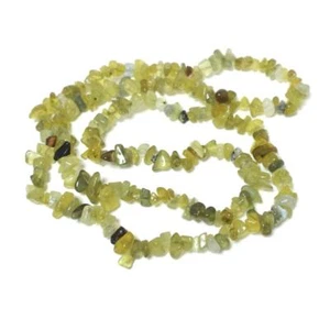 Yellow/Green Serpentine Beads Chip 5-8mm Long Strand Of 200+ - Picture 1 of 1